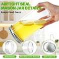 thumbnail image 5 of Wide Mouth Mason Jars 24 oz, 6 Pack 720 ml Glass Canning Jars with Airtight Lids, Large Storage Jars with Brush Labels, Clear Mason Jars for Canning, Fermenting, and Preserving, 5 of 7