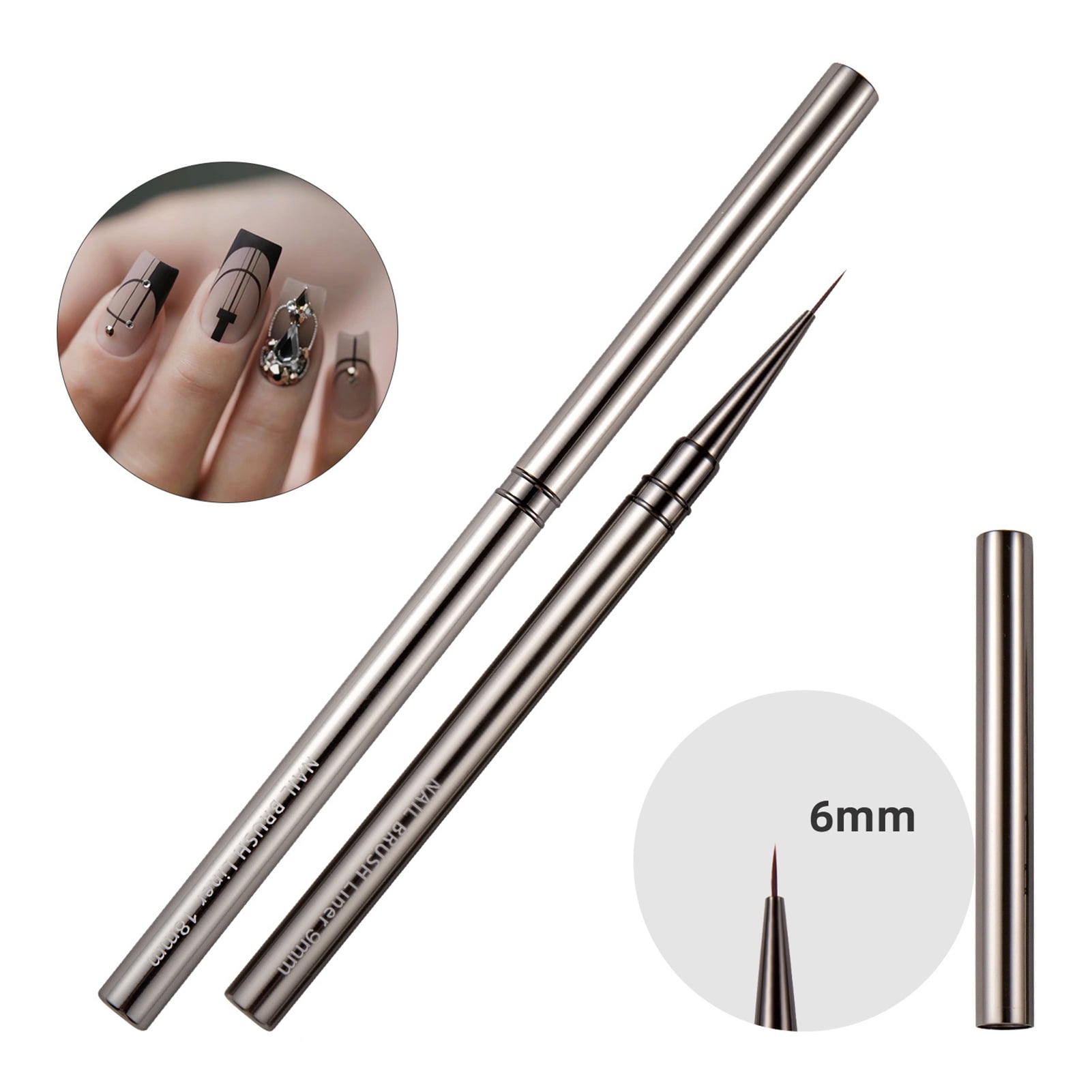 opvise 6/9/12/15/18mm Nail Art Pen Nonslip Handle Good Grip Nail