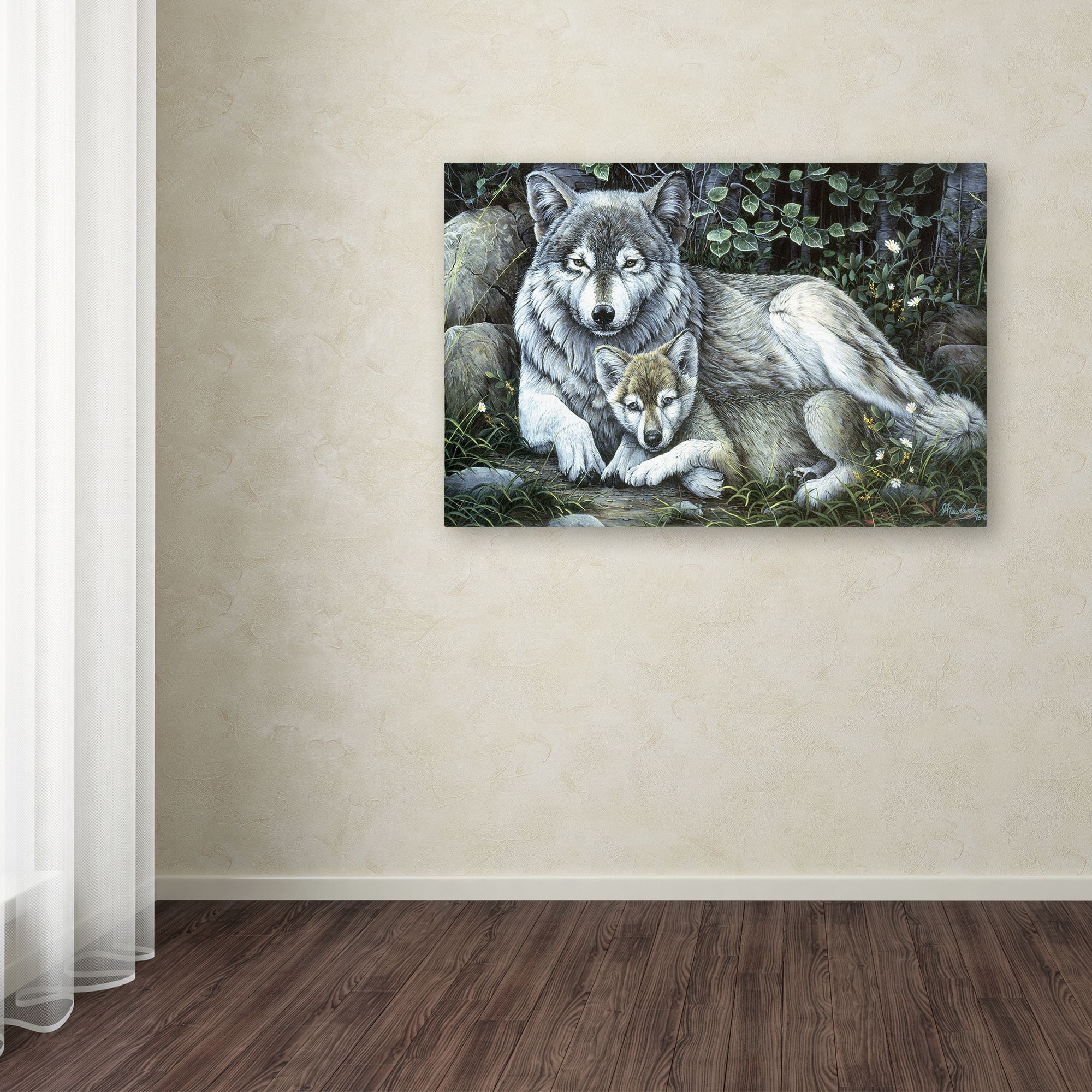 Trademark Fine Art 'Tender Moment' Canvas Art by Jenny Newland