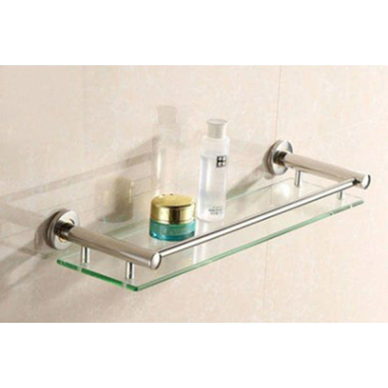 Single glass 2024 bathroom shelf