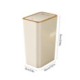 thumbnail image 3 of Hovmgk Push-Type Household Trash Can with Lid and Deodorant, Slim Plastic Garbage Bin for Kitchen, Bathroom, Living Room, Office or Bedroom, Space-Saving and Easy-to-Clean Waste Container, 3 of 6