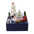thumbnail image 1 of Handmade Wooden Rotating Music Boxes Christmas Music Box Hand Painting Mini Square Music Box Gift, 1 of 5