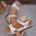 thumbnail image 5 of Women's Wedge Sandals Walking Shoes Slippers, Open Toe Hook‑and‑Loop Footwear, Stitched Platform Sandal for Beach Dressy Summer Casual Occasions, 5 of 5