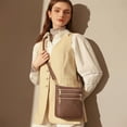 thumbnail image 4 of FALAN MULE Small Vegan Leather Women Crossbody Shoulder Bag Multi Zipper Pocket Handbag, 4 of 6