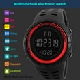 thumbnail image 4 of Eosunjian LED Digital Watch Electronics Waterproof Adjustable Wrist Strap Large Screen Date And Day Time Display Legible Accurate Display 12/24 Hourly Electric Product Blue, 4 of 13