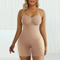 thumbnail image 2 of TAIAOJING Womens Bodycon Stretch Playsuit Abdominal Compression Seamless Body Shaping Support Vest Female Postpartum Body Shaping U Shaped Corset Body Clothing Yoga Rompers, 2 of 5