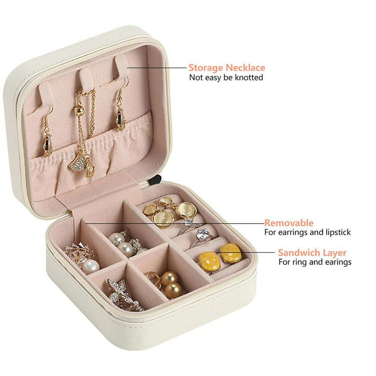 Tohuu Velvet Jewelry Boxes Small Jewelry Boxes For Women Earrings Travel  Jewelry Storage Bag For Necklace Earrings Rings Bracelet calm 