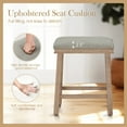 thumbnail image 4 of SUMMIT LIVING 24" Wood Backless Counter Height Bar Stools with Padded Seat for Kitchen Island, Set of 4, Gray, 4 of 6