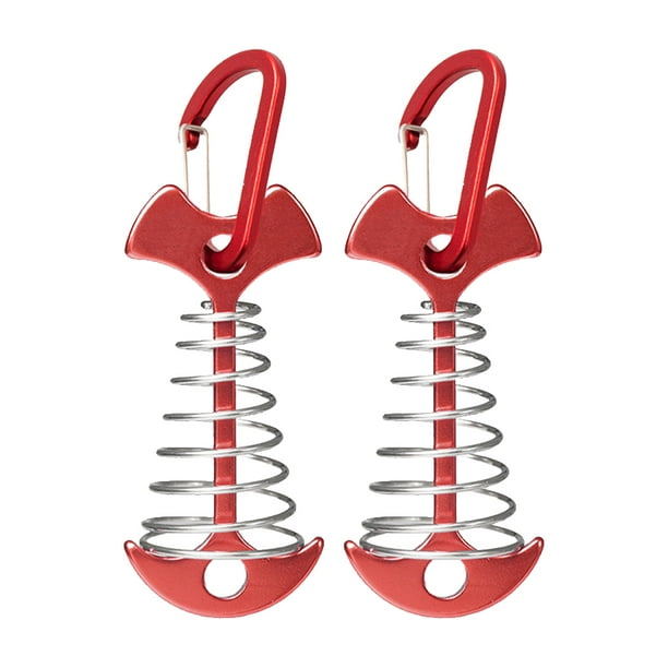 2 piezas de accesorios para toldo de camping al aire libre con hebilla de gancho y resorte de espina de pescado