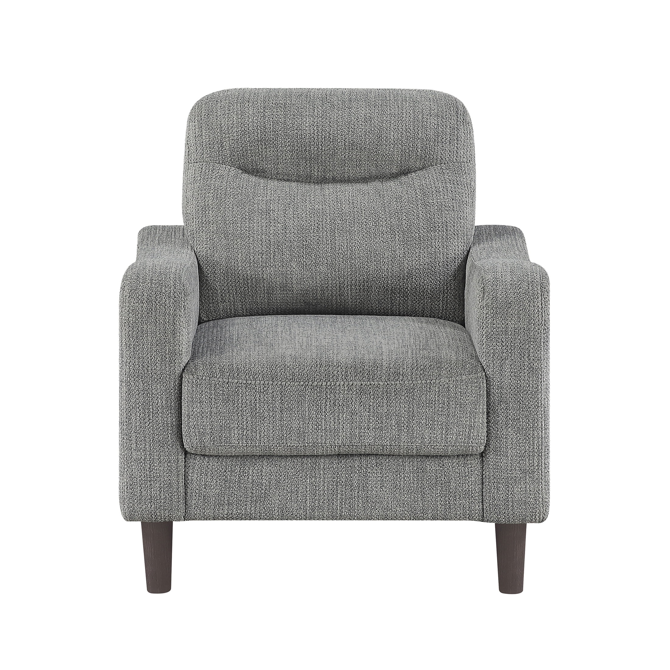OakvillePark Ravello Chenille Chair with Sloped Track Arms, Gray