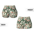 thumbnail image 4 of KLL Palm Trees and Tropical Pattern Workout Shorts for Women Scrunch Short Gym Yoga Running Sport Active Exercise Fitness Shorts, 4 of 8