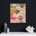 thumbnail image 4 of PIKWEEK  Hand Painted Teal Conch with Gold Foil Canvas Wall Art- Abstract Ocean Style Teal Oil Painting, 4 of 4