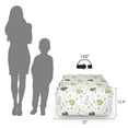 thumbnail image 3 of Vintage Palm Rectangle Pouf, Round Botanic Leaves Berries Floral Motifs Pattern on Plain Backdrop, Foot Stool for Living Room Office Ottoman with Cover, 25", White and Multicolor, by Ambesonne, 3 of 4