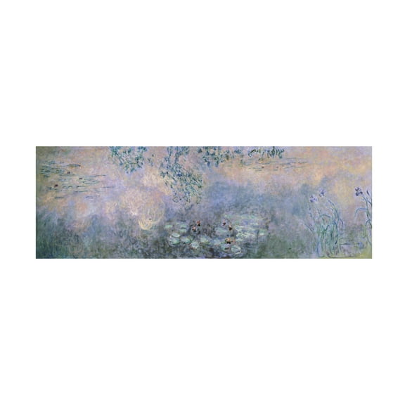 Trademark Fine Art Claude Monet Water Lilies 1914-22 Canvas Wall Art - 10x32