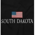 thumbnail image 2 of South Dakota Pride American Flag SD Plus Size Crewneck Graphic Tee Shirt Brisco Brands 2X, 2 of 5