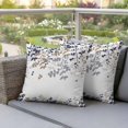 thumbnail image 2 of Outdoor Waterproof Pillow Covers Pastoral Blue Brown Botanical Decorative Throw Pillow Protectors,Pillowcase Cushion Cases for Patio Sofa Garden Couch,18x18in,Pack of 2, 2 of 14