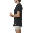 thumbnail image 4 of adidas Camisetas Hombre, Lote de 2 - Camiseta cuello pico Active Flex Cotton, cuello pico, color liso Negro S (Small), 4 of 5