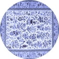 thumbnail image 1 of Ahgly Company Machine Washable Indoor Round Persian Blue Traditional Area Rugs, 3' Round, 1 of 4