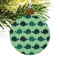 thumbnail image 4 of Cute Kawaii Whales Pattern Wood Christmas Tree Holiday Ornament, 4 of 6