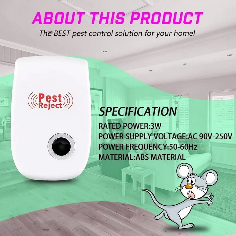Superior Rodent Repeller, Electronic Ultrasonic Squirrel Mouse Repellent  Plug in, Rat Repeller, Repel Rodents, Mice, Rats, Squirrels