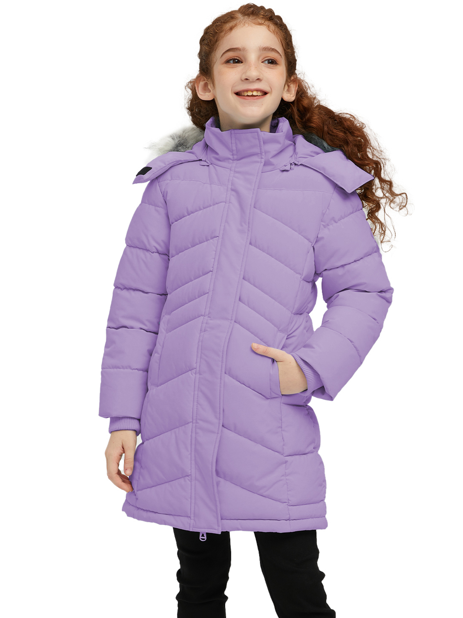 Wantdo Girls' Waterproof Puffer Coat with Removable Hood photo 8