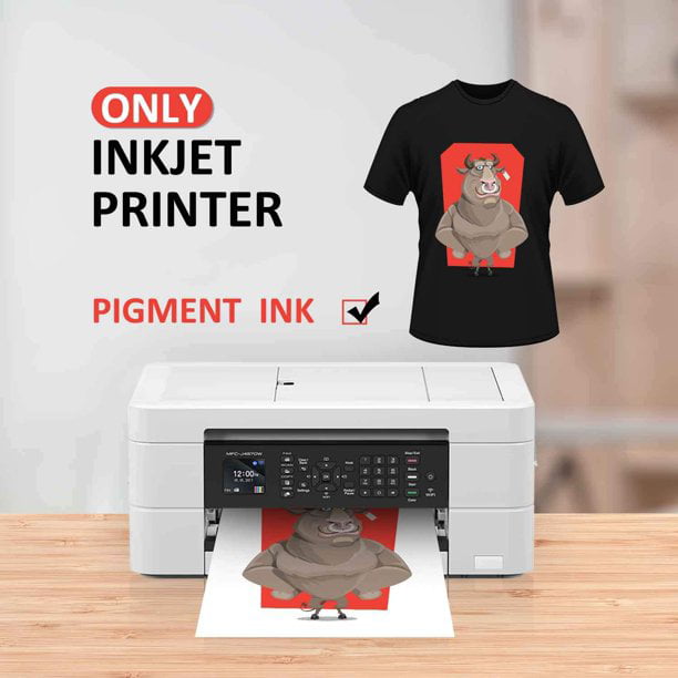Transfer Master Printable Dark T-shirt Heat Transfer Paper, Inkjet Printer Iron-On  Transfer Paper for Dark Fabrics, 8.5x11