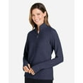 thumbnail image 2 of North End NE725W Women's Spirit Textured Quarter-Zip Pullover-Classic Navy Heather-2XL, 2 of 6