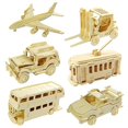thumbnail image 1 of 3d Wooden Puzzle - 6 Piece Set Wood Dinosaur Skeleton Puzzle, 1 of 2