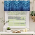 thumbnail image 2 of 2 Pack Valances for Window, Blue Florals Short Curtains for Kitchen Bedroom Living Room, Modern Abstract Middle Century Motifs Rod Pocket Small Window Treatment Valance Drapes 54 x 18 Inch, 2 of 8