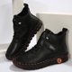 thumbnail image 3 of NECHOLOGY Botas Mujer Adulto Femenino Zapatos Botines de mujer Botas de mujer de otoño e invierno a juego de colores a la moda con botas con cremallera lateral (Black, 7), 3 of 7