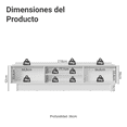 thumbnail image 3 of Mueble Mesa Para Tv Rack Madesa Agata 2 Puertas Hasta 80 BB1, 3 of 10