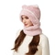thumbnail image 5 of Sombrero de invierno de punto grueso para mujer | Gorro cálido forrado de forro polar con cobertura de orejas y rostro | Lana cortaviento, ajuste elástico y acogedor, gorra térmica suave para clima, 5 of 7