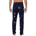 thumbnail image 5 of Domzest Mens Halloween Pajama Pants Pumpkin Ghost Bat Graphic Wide Leg Sleepwear Drawstring Elastic Waisted Funny Pj Bottoms Black XL, 5 of 5