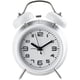 thumbnail image 1 of Bienvenido - Reloj despertador ruidoso para adultos que duermen profundamente, silencioso, sin tictac, con dos campanas para dormitorio, analógico, con pilas y luz de fondo (4 pulgadas, blanco), 1 of 5