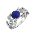 thumbnail image 2 of 6MM Rond Lapis 925 Sterling Silver Solitaire Femmes Mariage Classique Bague de Créateur, 2 of 4