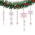 thumbnail image 5 of Dserfhy 18 Pcs Crystal Christmas Ornaments for Tree Clear Acrylic Snowflake Icicle Hanging Ornaments with Drop Pendants for Winter Wonderland Chandelier Decoration, 5 of 7