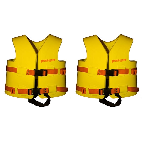 TRC Recreation Super Soft Child Life Jacket Safety Vest, XS, 2 Pack, Yellow