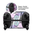 thumbnail image 4 of Easygdp Eiffel Tower and Hearts Print Elastic and Washable Suitcase Protective Cover with Hidden Zipper Fits 18-32 inch Luggage -Medium, 4 of 9