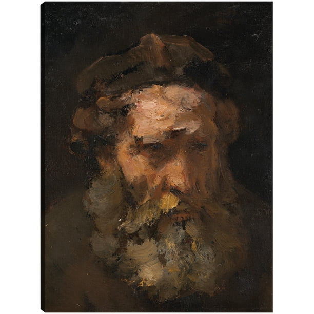 Cuadro Decorativo - Cabeza de San Mateo, probablemente a principios de la década de 1660 Jr Impresión en canvas, estrechado.