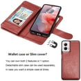 thumbnail image 6 of For Moto G Power 5G 2024 Case, Motorola Moto G Power 5G 2024 Leather Wallet Case with Card Holder and Lanyard for Women Men, eBizWare Magnetic Flip Detachable Phone Cover - Wine Red, 6 of 9
