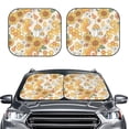 thumbnail image 2 of Daiia Groovy Hippie Flower Mushrooms 2PCS Car Windshield Sun Shade, Foldable Sun Shield for Car Front Window, Auto Sun Blocker Visor Protector Universal for Truck SUV Pickup-Medium, 2 of 7