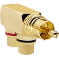 thumbnail image 3 of Adaptateur Diviseur Rca Y Angle Droit, Plaqué Or 90 Degrés Rca Mâle vers 2 Jack Femelle Rca Audio Vidéo Diviseur Tv Adaptateurs Av Connecteur en Métal (2 Pack/1 à 2), 3 of 5