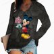thumbnail image 1 of Women Vintage floral print V-Neck T-Shirt Fashion Casual Women Disney Mickey Mouse Print Long Sleeves Loose Tee Shirt Women TXXXL Gao Jinjia LED, 1 of 2