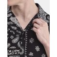 thumbnail image 4 of No Boundaries Men's & Big Men's Rayon Print Button Up Shirt with Short Sleeves, Sizes XS-5XL, 4 of 5