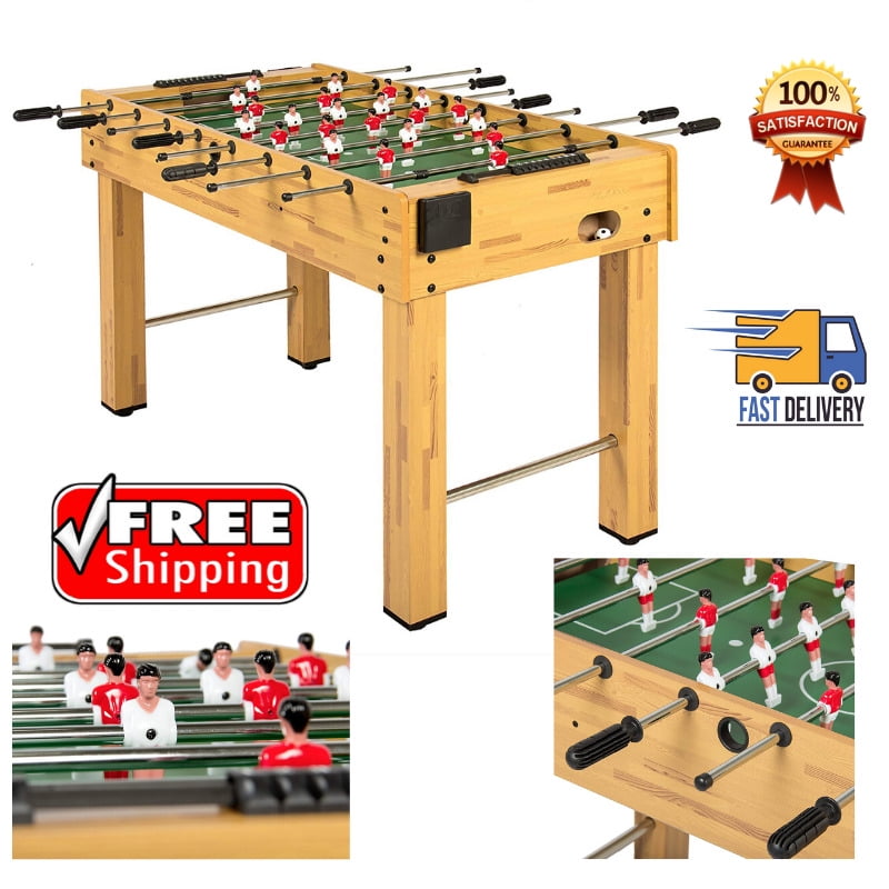 Foosball Table Soccer Football Arcade 4 Player Indoor Game Sports Wood Casing US 