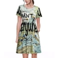 thumbnail image 1 of Balery I Haven't Been Everywhere But Its On My List Vestidos sueltos de manga corta para mujer, vestidos de verano 2025, vestidos casuales de corte A con vuelo., 1 of 6