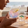 thumbnail image 5 of Artisanal Tropical Color Fish Glassware, 3D Tropical Color Fish Stemless Wine Glasses, Handcrafted Marine Animal Bar Glass, 5 of 8