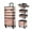 Rose Gold, variant on Rolling Makeup Train Case 4 In 1 Large Storage Trolley Cosmetic Travel Case for Artists Stylists Nail Techs (Purple)