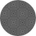 thumbnail image 1 of Ahgly Company Tapis d'Intérieur Rond Lavable en Machine Gris Transitionnel, 6 Pieds Rond, 1 of 7