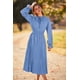 thumbnail image 5 of Vestido PRETTYGARDEN 2025 Primavera Otoño Midi Azul con Lunares Suizos S, 5 of 8